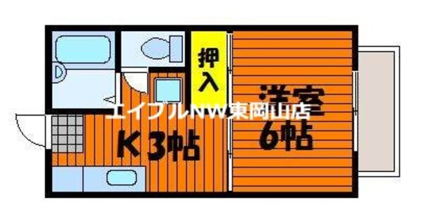 ジュネス東岡山の物件間取画像